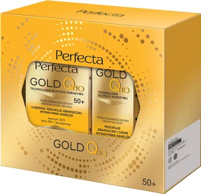 Produktbild von Perfecta Gold Q10 Anti-Falten-Creme-Set 50+ 50 ml + Anti-Falten-Augencreme 15 ml