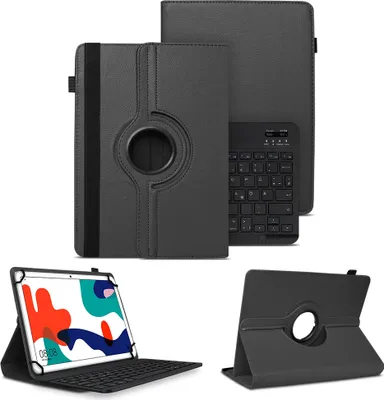 Produktbild von Schutzhülle Huawei MatePad 10.4 Hülle Tablet Tasche QWERTZ Bluetooth TastaturFarben:Schwarz
