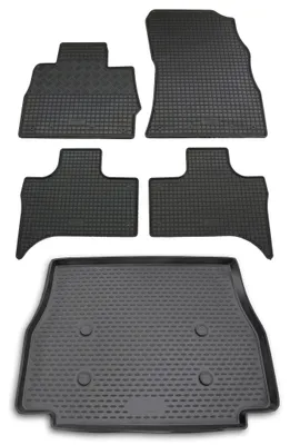 Produktbild von Gummi Kofferraumwanne + Fußmatten Set für BMW X5 E53, Bj. 5/2000-2/2007