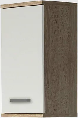 Produktbild von Veris Hängeschrank mit 1 Tür, Holzwerkstoff, Sonoma Eiche / Weiß Hochglanz, 68,8 x 40,2 x 29 cm
