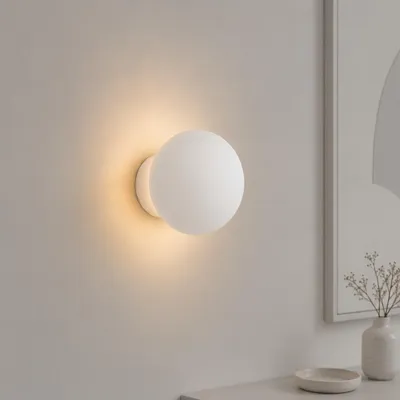 Productafbeelding van Design wandlamp Netune wit, AI-gegenereerde afbeelding