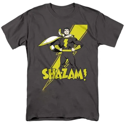 Produktbild von Shazam - T-Shirt für Herren/Damen Uni TV39021 (L) (Holzkohle), KI-generiertes Bild
