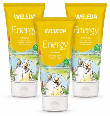 Produktbild von 3 x Weleda Aroma Shower Energy Duschegel - 200 ml - Vorteilspackung - 3 Stücke