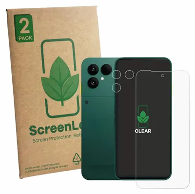 Produktbild von 2x ScreenLeaf Schutzfolie für Fairphone 6 (Display+Kamera) Displayschutz Display Schutz Folie Klar Transparent