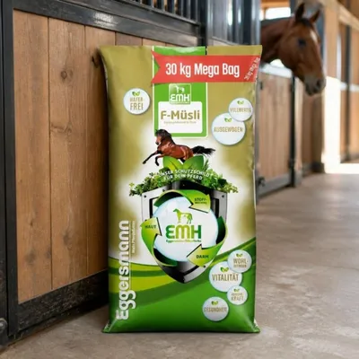 Zdjęcie produktu dla Eggersmann EMH F-Müsli – musli dla koni, bez owsa, z prebiotykiem, 30 kg