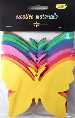 Imagen del producto de Mariposas de espuma, 11,5x8,5 cm, paquete de 9 unidades - Galeria Hobby