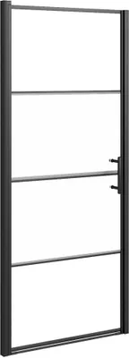 Immagine prodotto di vidaXL Porta della doccia 81x195 cm in vetro temperato semi-opaco nero