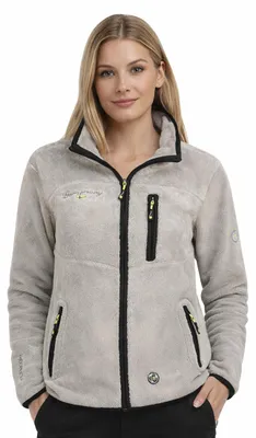 Produktbild von Geographical Norway Damen TAMOUREUSE Fleecejacke Hellgrau Größe M WZ8036F/GN-LIGHT GREY