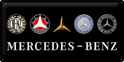 Zdjęcie produktu dla Metalowy Plakat 25 X 50Cm Mercedes Logo Evolution
