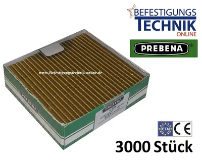 Image de Prebena E Agrafes 45mm zinguées BeA Paslode Schneider Würth 90 Senco L KL-12 3,0M