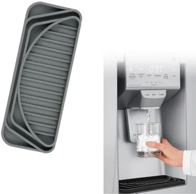 Productafbeelding van Siliconen rechthoekige mat voor afvoergat – Geschikt voor afvoeren – 20 cm – Kan worden bijgesneden – Antislip – Grijs