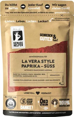 Produktbild von Paprika Gewürz La Vera Style süß, geräuchert, Paprikapulver zum Kochen, 10 x 50g