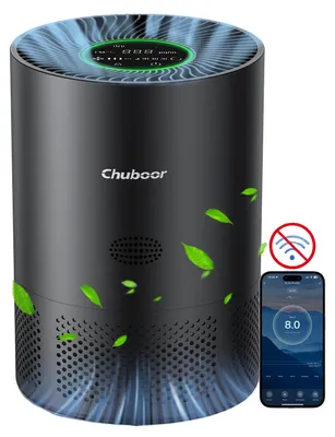 Productafbeelding van Luchtzuiveraar, H13 HEPA-filter, extreem stille werking, zwart - geen Wi-Fi, 2,0 kg