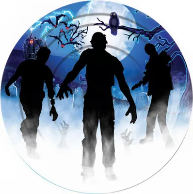 Produktbild von Zombie Party Pappteller 8 Stück für Halloween & Motto Party
