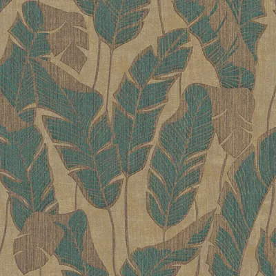 Image de Profhome 395022-GU Papier peint nature floral brillant beige vert 5,33 m2