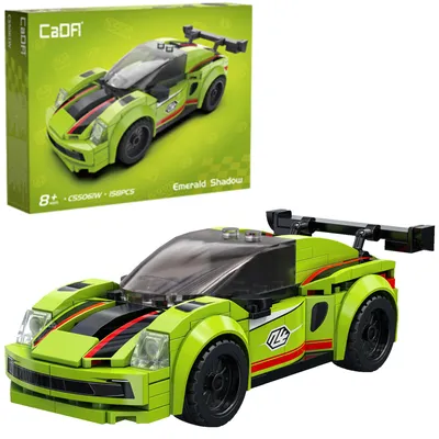 Produktbild von Cada Rennsport Bauklötze Emerald Shadow Rennwagen 158 Stück