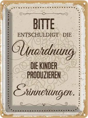 Produktbild von vianmo Blechschild 40x30 cm Bitte Entschuldigt Unordnung Warnschild Hinweisschild Sicherheit Vorsicht