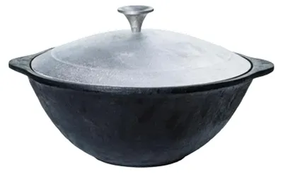 Gusseisen-Kazan 8 L mit Aluminiumdeckel für Kamado-Grills