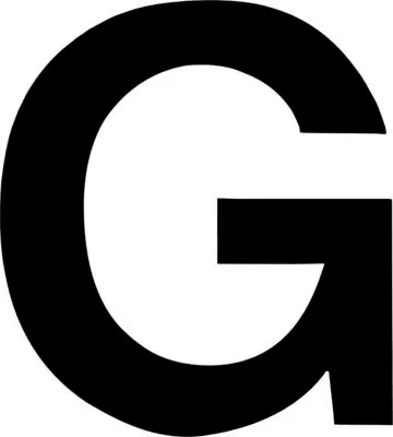Produktbild von Klebebuchstabe "G" schwarz 35 mm