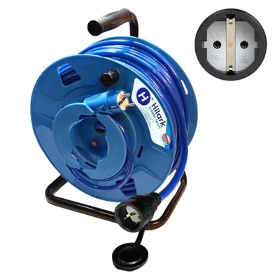 Image de RALLONGE ÉLECTRIQUE SCHUKO EN PUR CAOUTCHOUC H07BQ-F 3x1,5 40M INVERSÉ fiche bleue