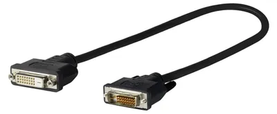 Produktbild von Vivolink PRODVIADAPDVI, 0,2 m, DVI-D, DVI-D, Stecker, Buchse, Schwarz