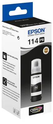 Produktbild von Epson 114 EcoTank Photo Black ink bottle, Original, Foto schwarz, Epson, EcoTank ET-8550 EcoTank ET-8500, Standardertrag, 70 ml