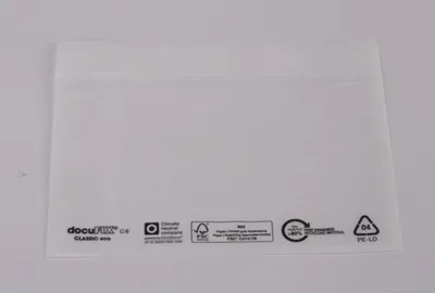 Produktbild von DOCUFIX Lieferscheintaschen eco Kunststoff DIN lang 1.000 St.