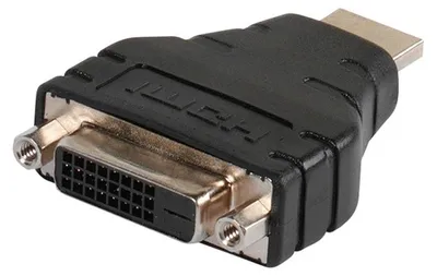 Zdjęcie produktu dla Kabel adapter VIVanco™męski HDMI <-> żeński DVI-D HDMI M <-> DVI-D F 45454 symetryczny, dwukierunkowy