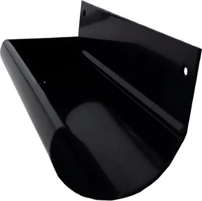 Produktbild von Renoplast R50 Aluminium Rinnenböden Rinnenenden Links + Rechts Schwarz, Dachrinnen Regenrinne ,Dachentwässerung Blechkantprofile, Balkon-Steckrinne