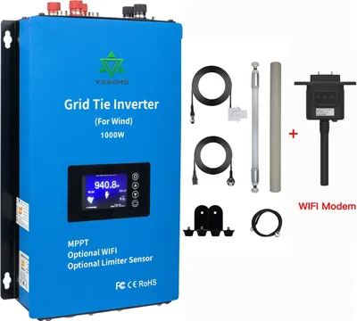 Immagine prodotto di Inverter eolico, uscita 1000 W, tecnologia a onda sinusoidale pura, con modem Wi-Fi, 22 V-60 V CC