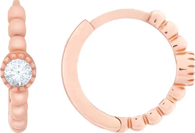 Produktbild von Golders Creolen aus 585 Rotgold mit einem Zirkonia, Gold Ohrringe