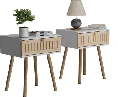 Obrázek produktu pro Noční stolek Vicco Holk Bílá/borovice Sada 2 kusů, Model 54227