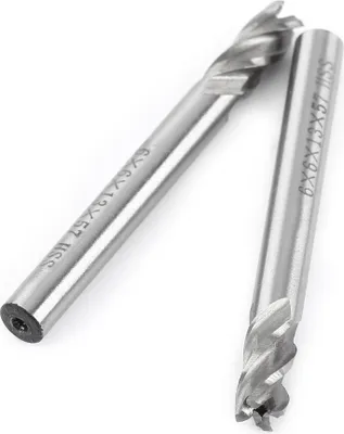 Image de 2pcs HSS 6mm 4 Flutes End Mill Metal Cuttting Engraving Milling Machine Bit CNC Tool