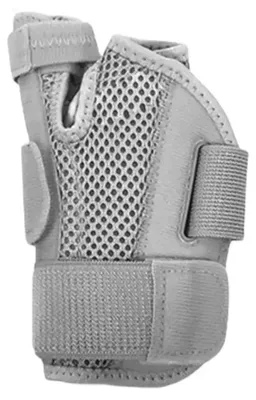 Produktbild von Handgelenkstütze - Handgelenkschiene - Atmungsaktiv - Bei Karpaltunnelsyndrom - Bei Verstauchung und Tendinitis - 1 Stück - Grau