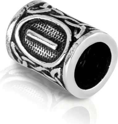 Produktbild von ISA - 925 Sterling Silber Futhark Bartperle Germanisch Keltisch Wikinger 3572