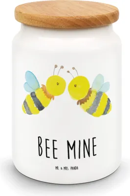 Produktbild von Mr. & Mrs. Panda Kaffeedose Biene Liebe - Weiß - Geschenk, Vorratsbehälter, Dose, Keksdose, behälter, Teedose
