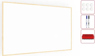 Immagine prodotto di Lavagna magnetica cancellabile a secco bianca con cornice in legno 200x120 cm