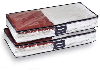 Image de CALICOSY - Housses de rangement 100 x 15 x 48 cm - lot de 2