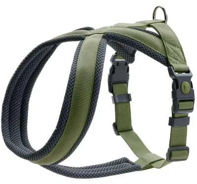 Produktbild von HUNTER Hundegeschirr LONDON COMFORT, atmungsaktiv, 3D-Mesh, Olivgrün, Größe M-L
