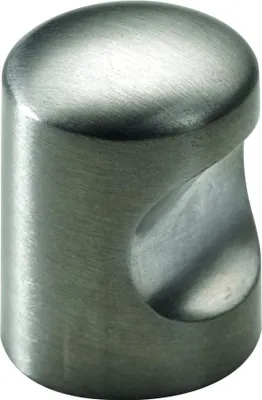 Produktbild von Hettich Möbelknopf Zinkdruckguss Edelstahl-Optik Ø 15,0 x 22,0 mm - 1 Stück