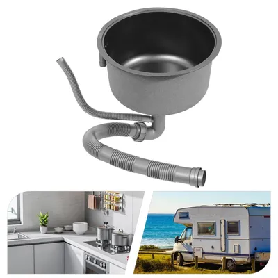 Obrázek produktu pro Kulatý kuchyňský dřez 36*19 cm s jednou miskou černý