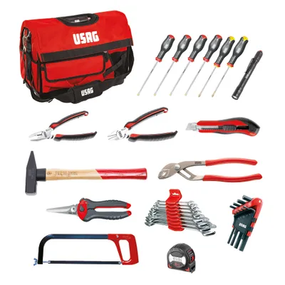 Immagine prodotto di USAG U00070010 Borsa portautensili professionale con assortimento da 32 pezzi