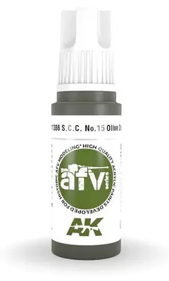 Produktbild von AK Interactive AK11386 - S.C.C. No.15 Olive Drab 17ml - Neu