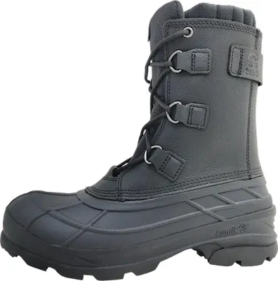 Image de Chaussures Kamik Alborg Plus pour hommes, doublure chaude, bottes d'hiver, couleur noire, style décontracté