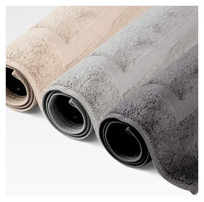 Produktbild von Badematte 50x80cm in 3 Farben aus Baumwolle als Badteppich und WC-Vorleger