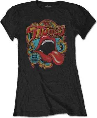 Produktbild von The Rolling Stones Retro 70s Vibe Black M Damen T-Shirt