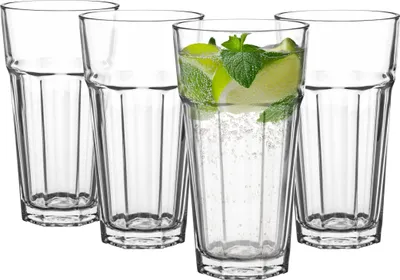 Produktbild von GLASMARK® Gläser 4-Set 320ml Große (max. 360 ml) 4 Stück Longdrinkgläser transparent Saft und Cocktail Party Trinkglaswaren Saftgläser