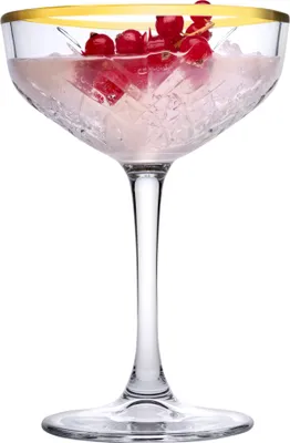 Produktbild von Pasabahce Timeless Sektglas, 25,5 cl, transparent mit goldrand, 4 Stück