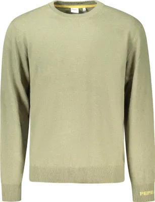 Immagine prodotto di Maglia da uomo verde - manica lunga, collo rotondo, logo ricamato