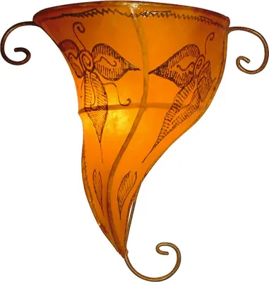 Image de Applique méditerranéenne Sanaa Orange H 35 cm | 100% artisanal